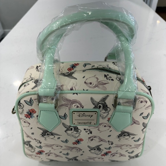 DISNEY LOUNGEFLY FLORAL SKETCH THUMPER SATCHEL CROSSBODY - Picture 3 of 5